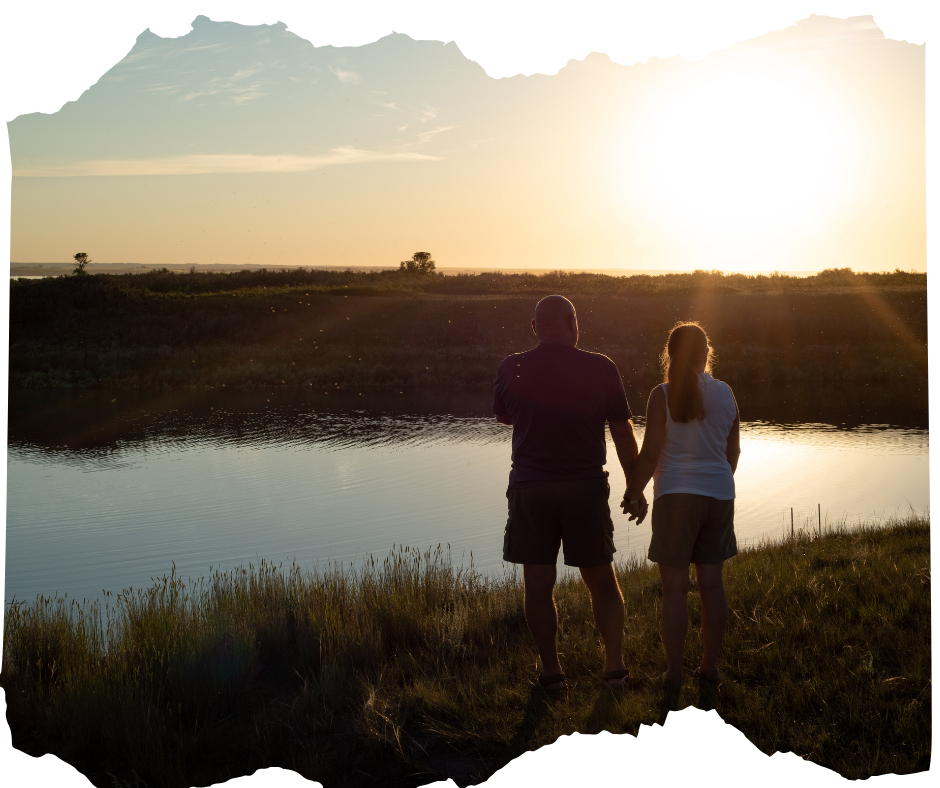 Sunset Beach couple at sunset