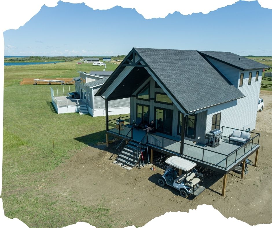 lakefront cabin at Sunset Beach at Lake Diefenbaker